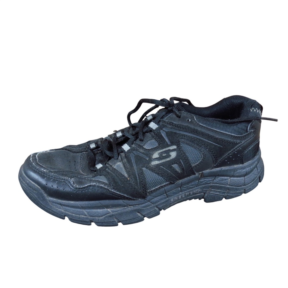 Skechers Relaxed Fit Sport Trail Rig Mens Shoe 7.5 Trail Hiking Black Leather
